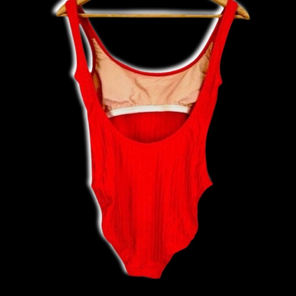 Christian Dior Vintage Insignia Red & Gold Logo Swimsuit - Picture 2 of 7